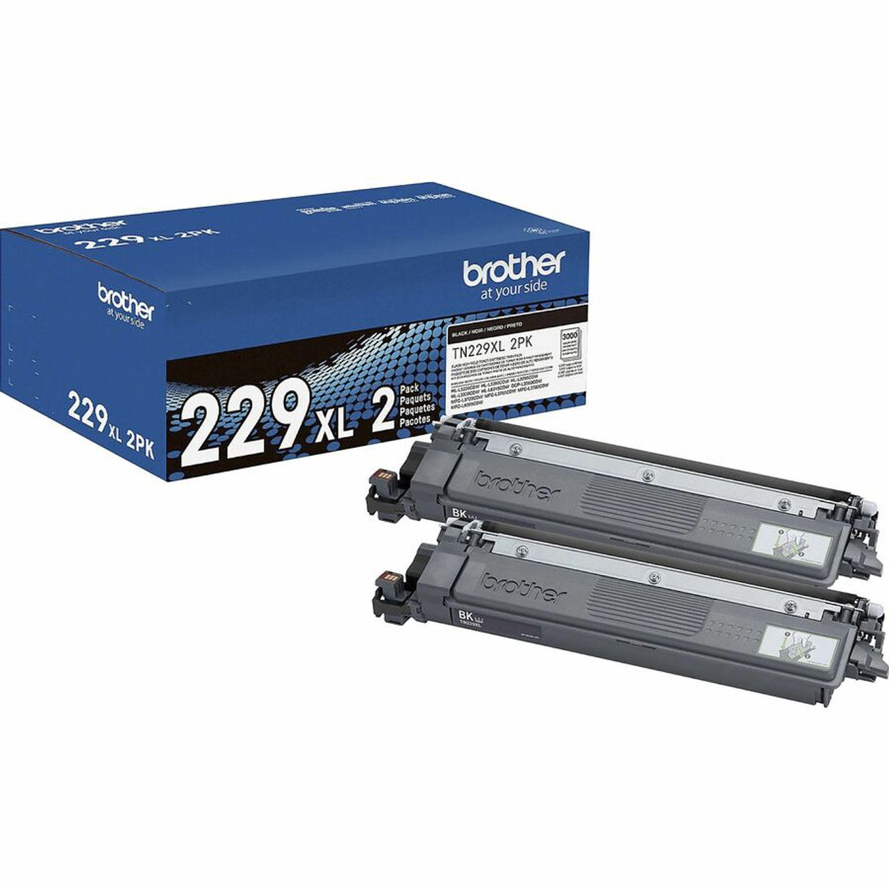 Brother TN229XL2PK High-Yield Toner (Black, 2-Pack)
