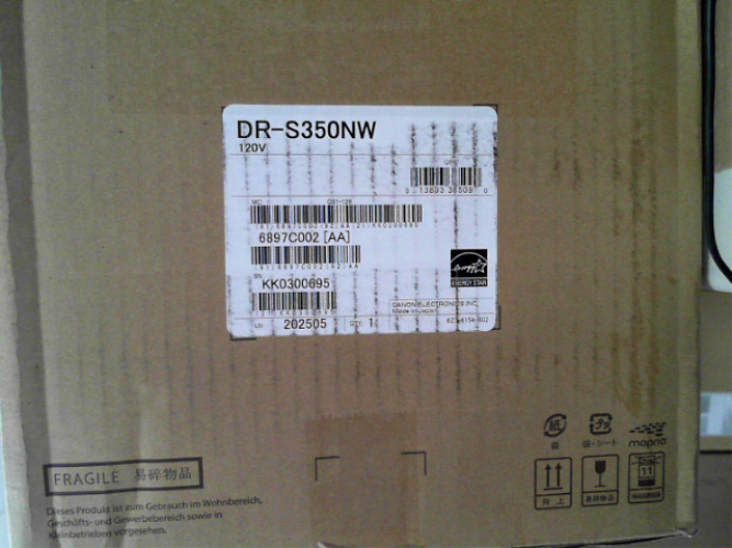 OPEN BOX - Canon imageFORMULA DR-S350NW Large Format Sheetfed Scanner - 600 dpi Optical