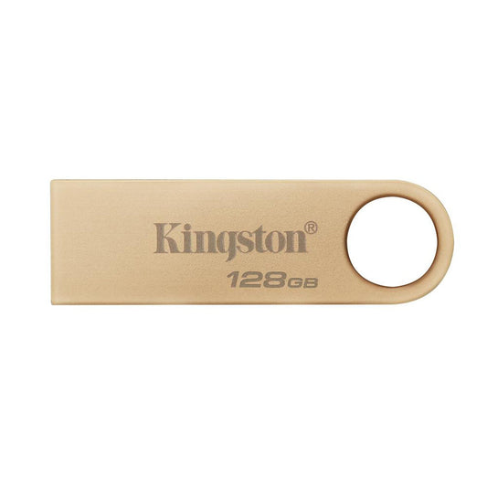 KINGSTON DataTraveler SE9 G3 128GB USB 3.2 Gen 1 Up to 220MB/s Read, 100MB/s Write, Gold - Flash Drive (DTSE9G3/128GBCR)