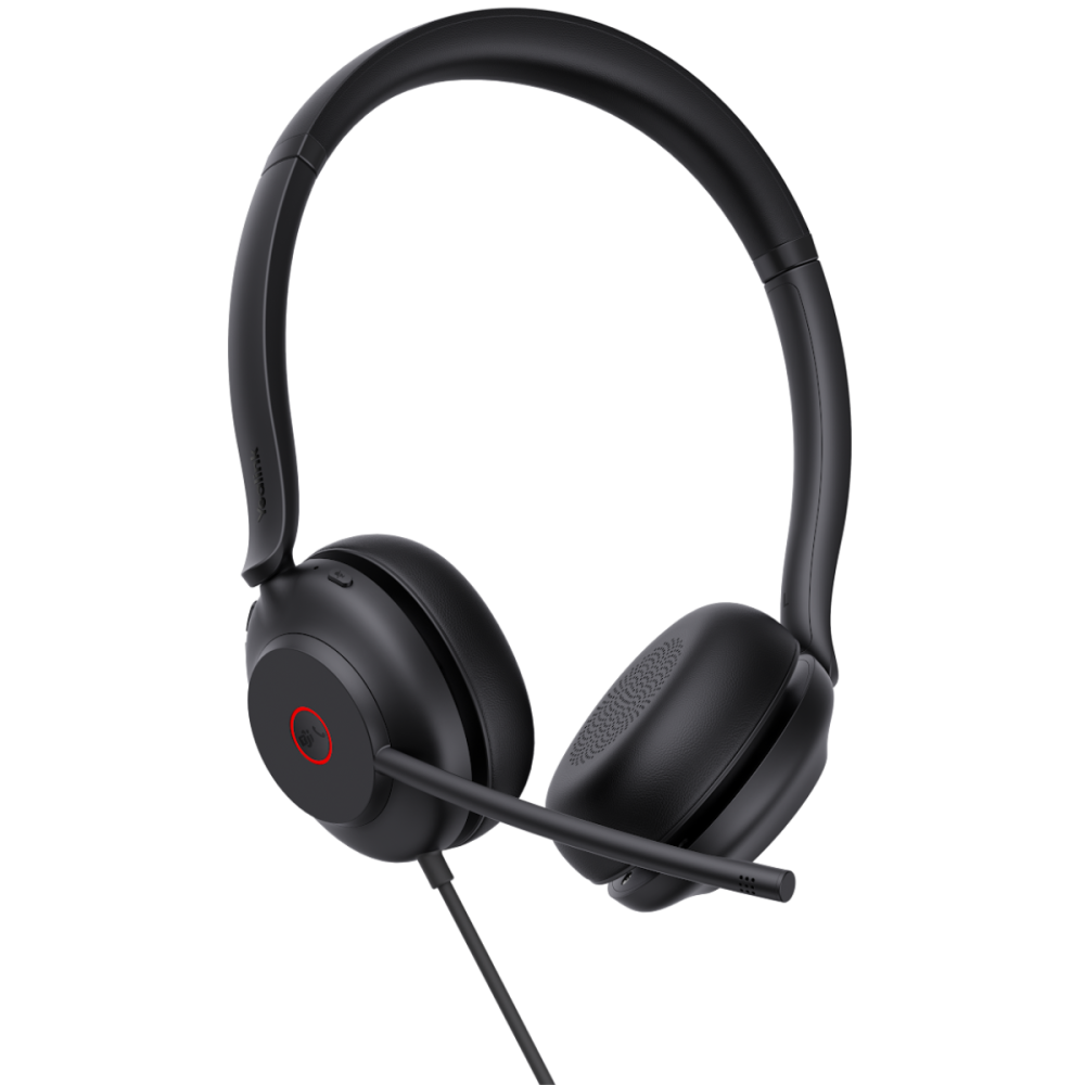 Yealink UH35 Headset - Microsoft Teams Certification - Stereo - USB Type A - Wired - 32 Ohm - 20 Hz - 20 kHz - Over-the-head, On-ear - Binaural - Supra-aural - 4.92 ft Cable - Noise Cancelling Microphone - Noise Canceling - Black