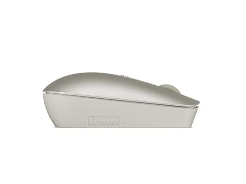 Lenovo 540 Wireless Computer Mouse for PC, Laptop, Computer with Windows or Chrome OS - 2.4 GHz USB-C Wireless Pairing Receiver - Compact Size - 18-Months Battery Life - Ambidextrous -Sand