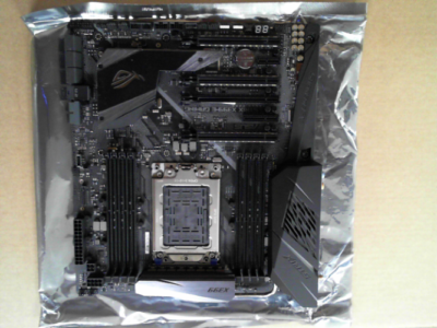 OPEN BOX - ASUS ROG STRIX X399-E GAMING AMD Ryzen Threadripper TR4 DDR4 M.2 U.2 X399 EATX HEDT Motherboard with onboard 802.11AC WiFi, USB 3.1 Gen2, and AURA Sync RGB Lighting Extended ATX ROG STRIX X399-E GAMING