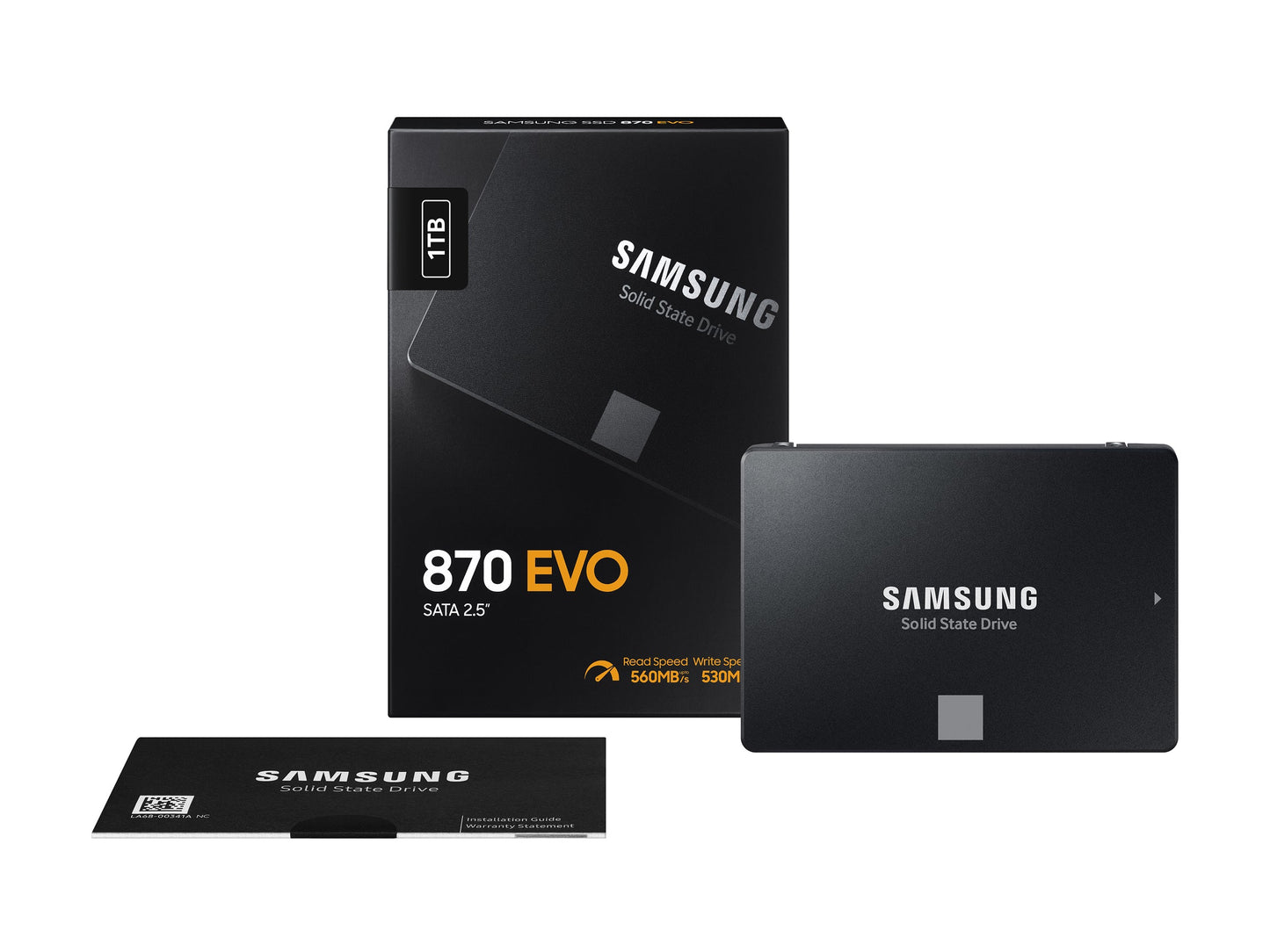 SAMSUNG 870 EVO Series 2.5 1TB SATA III V-NAND Internal Solid State Drive (SSD) MZ-77E1T0B/AM