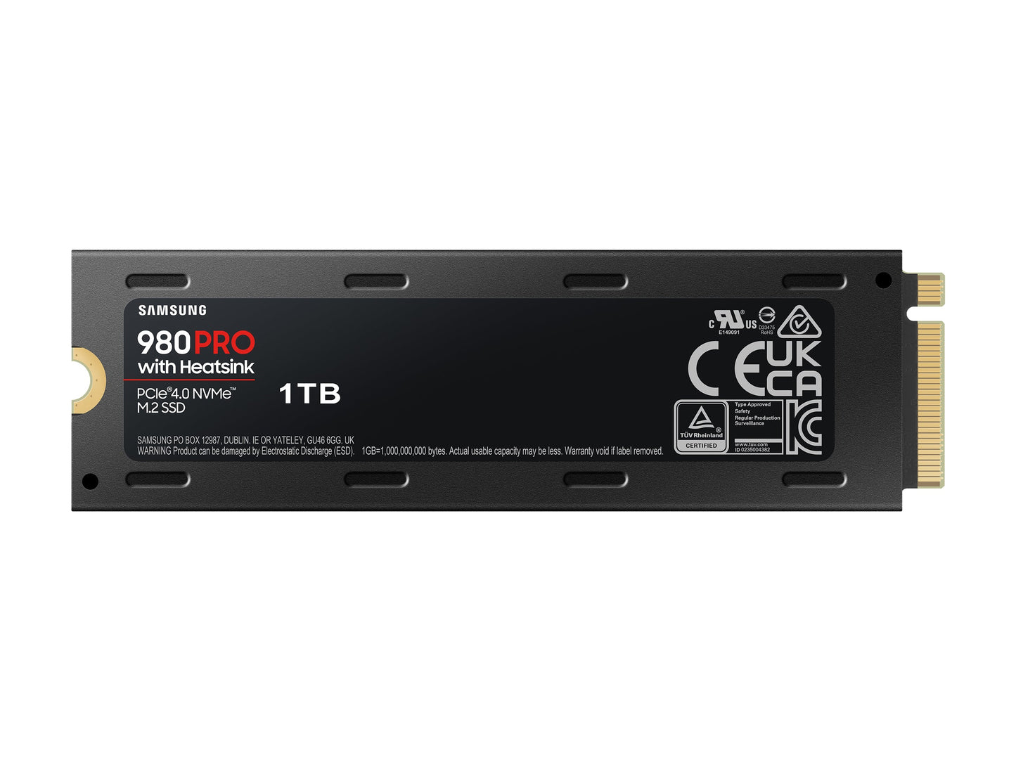 SAMSUNG 980 PRO SSD with Heatsink 1TB, PCIe 4.0 M.2 2280, Speeds Up-to 7,000MB/s, Best for High End Computing, Workstations and Compatible with Playstation5 (MZ-V8P1T0CW)