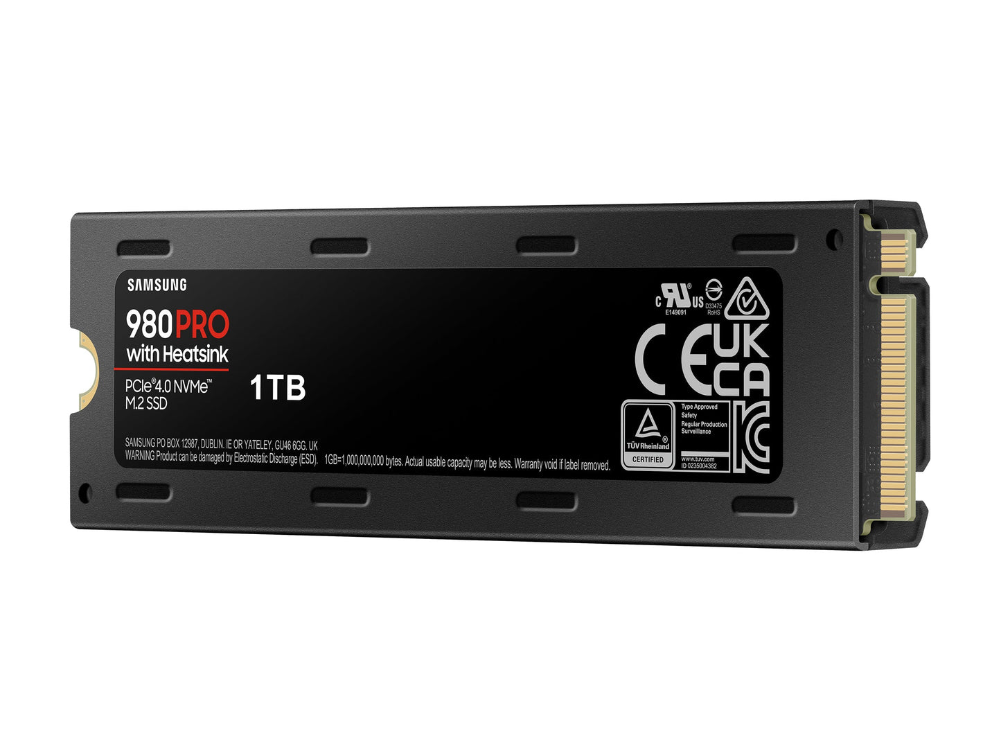 SAMSUNG 980 PRO SSD with Heatsink 1TB, PCIe 4.0 M.2 2280, Speeds Up-to 7,000MB/s, Best for High End Computing, Workstations and Compatible with Playstation5 (MZ-V8P1T0CW)