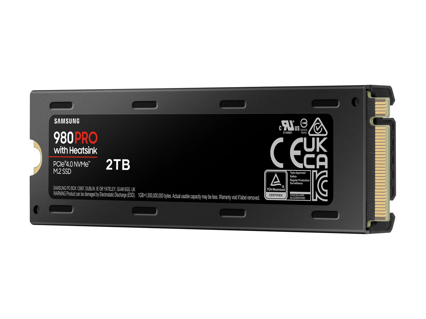 SAMSUNG 980 PRO SSD with Heatsink 2TB, PCIe 4.0 M.2 2280, Speeds Up-to 7,000MB/s, Best for High End Computing, Workstations and Compatible with Playstation5 (MZ-V8P2T0CW)