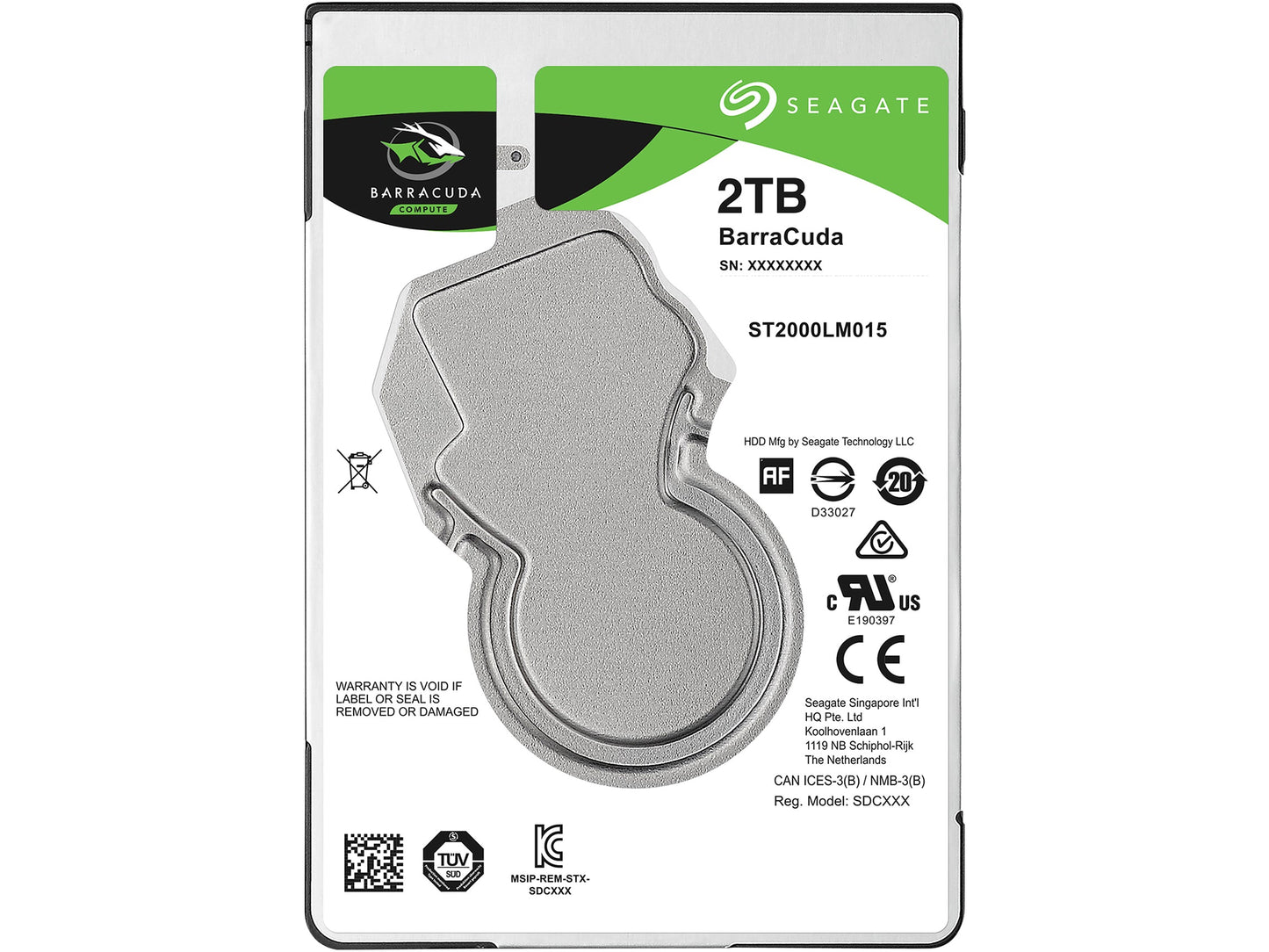 Seagate 2TB BarraCuda 5400 RPM 128MB Cache SATA 6.0Gb/s 2.5 Laptop Internal Hard Drive ST2000LM015