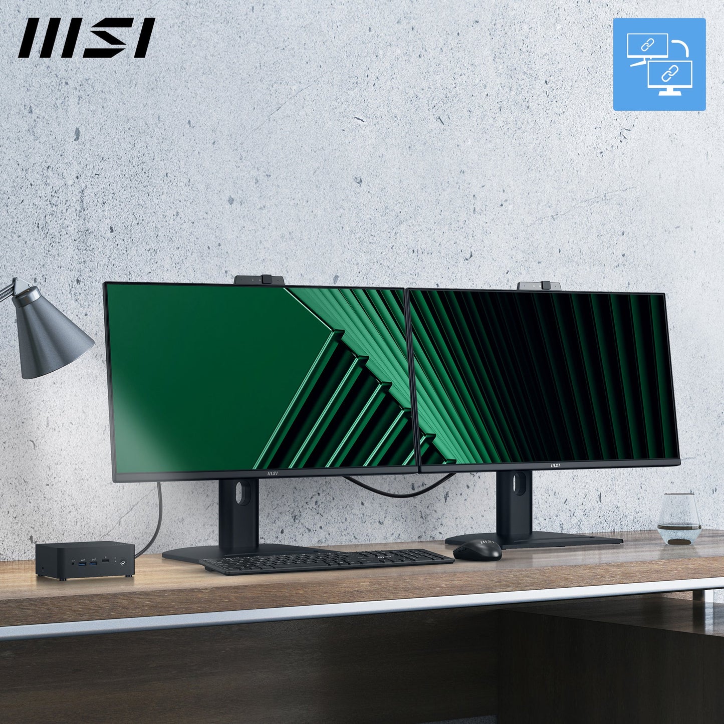 MSI PRO MP275QPDG, 27" IPS, QHD, 100hz, Height Adj. stand, Speaker, Webcam, Ethernet Interface - 1x LAN Port (1Gbps)