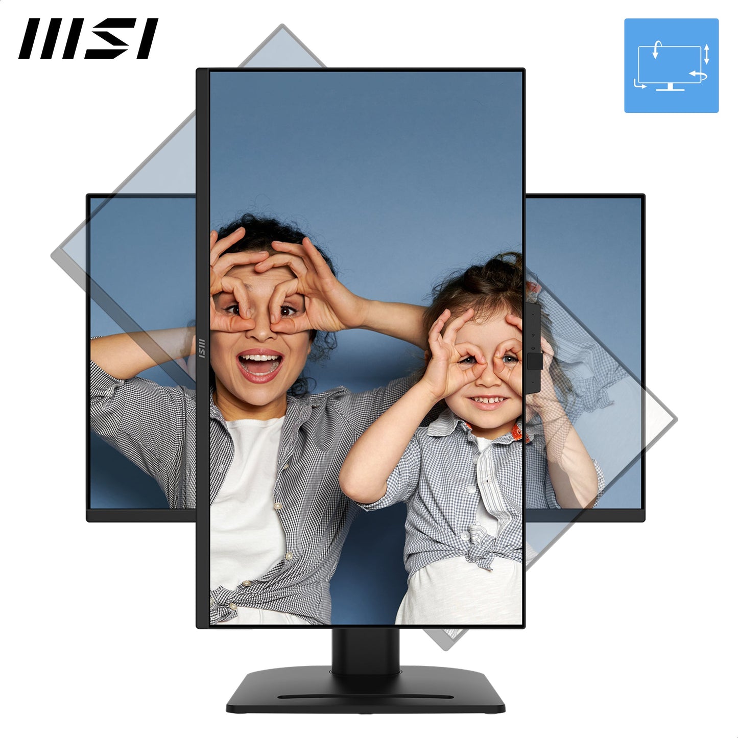 MSI PRO MP275QPDG, 27" IPS, QHD, 100hz, Height Adj. stand, Speaker, Webcam, Ethernet Interface - 1x LAN Port (1Gbps)