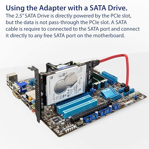 2.5 - Inch U.2 Nvme Drive to PCI Express X16 Slot Card or SATA III SSD/HDD PCI Mount - Dealtargets.ca