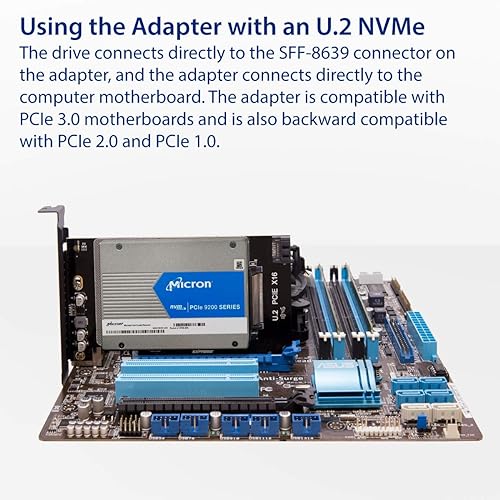 2.5 - Inch U.2 Nvme Drive to PCI Express X16 Slot Card or SATA III SSD/HDD PCI Mount - Dealtargets.ca