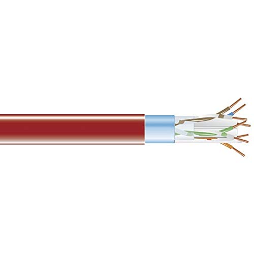 BLACK BOX NETWORK SRV - CAT6 400-MHz Shielded Solid Bulk Cable F/UTP PVC 1000-ft. 304.8-m Red
