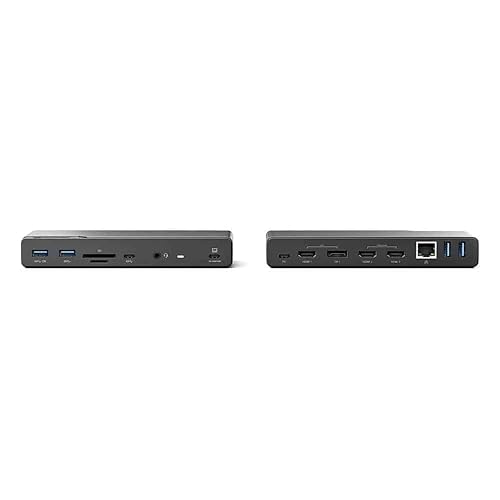 ALOGIC DV4 Quad Display 14 in 1 USB-C Docking Station w/ 85W PD, 1x DisplayPort, 3X HDMI, USB-C 3.2 Gen 1, 2X USB-A 3.2 Gen 1, 2xUSB-A 2.0, Audio Jack, Ethernet, SD Card & Micro SD Card Reader.