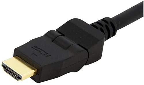 StarTech.com 6ft Swivel HDMI Cable, 4K High Speed Rotating HDMI Cord, 4K 30Hz UHD HDMI, 10.2 Gbps, HDMI 1.4 Video, HDCP 1.4, M/M Pivot Cable with 180° Swivel Connector, HDMI to HDMI Cable (HDMIROTMM6) 6 ft / 2m (180° Rotation)