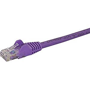 StarTech.com 9ft CAT6 Ethernet Cable - Purple CAT 6 Gigabit Ethernet Wire -650MHz 100W PoE RJ45 UTP Network/Patch Cord Snagless w/Strain Relief Fluke Tested/Wiring is UL Certified/TIA (N6PATCH9PL) Purple 9 ft / 2.74 m 1 Pack