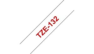 Brother 12mm (Red on Clear) Laminated Tape for (Pt-530/9200dx/3600/9600)