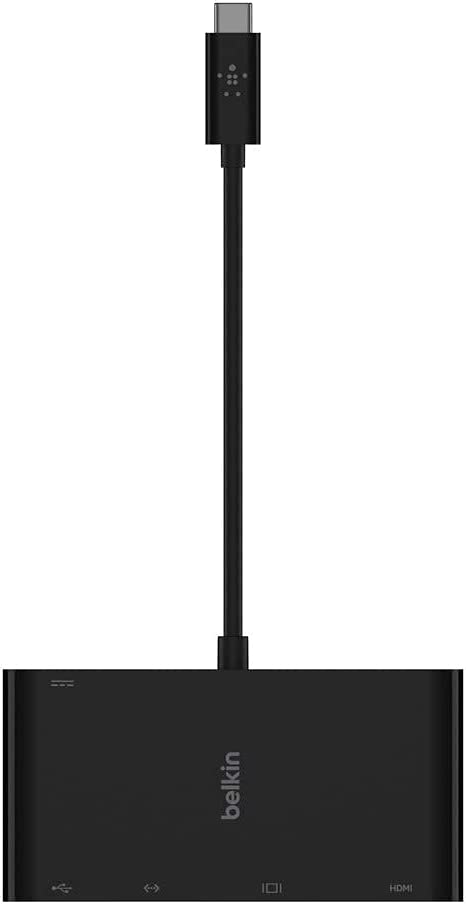 Belkin USB C Hub, 5-in-1 MultiPort Docking Station - USB C Docking Station for iPad, iPad Pro, iPad Mini & MacBook - 1000W USB-C Power Delivery Gigabit Ethernet, USB-A 3.0, VGA, 4K HDMI & USB-C USB-C Multimedia Adapter + 100W Charge Adapter