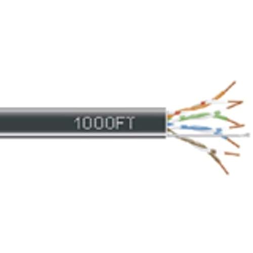 BLACK BOX NETWORK SRV - GigaBase 350 CAT5e, 350-MHz Solid Bulk Cable, Black, Plenum, 1000-ft. (304.8-m)