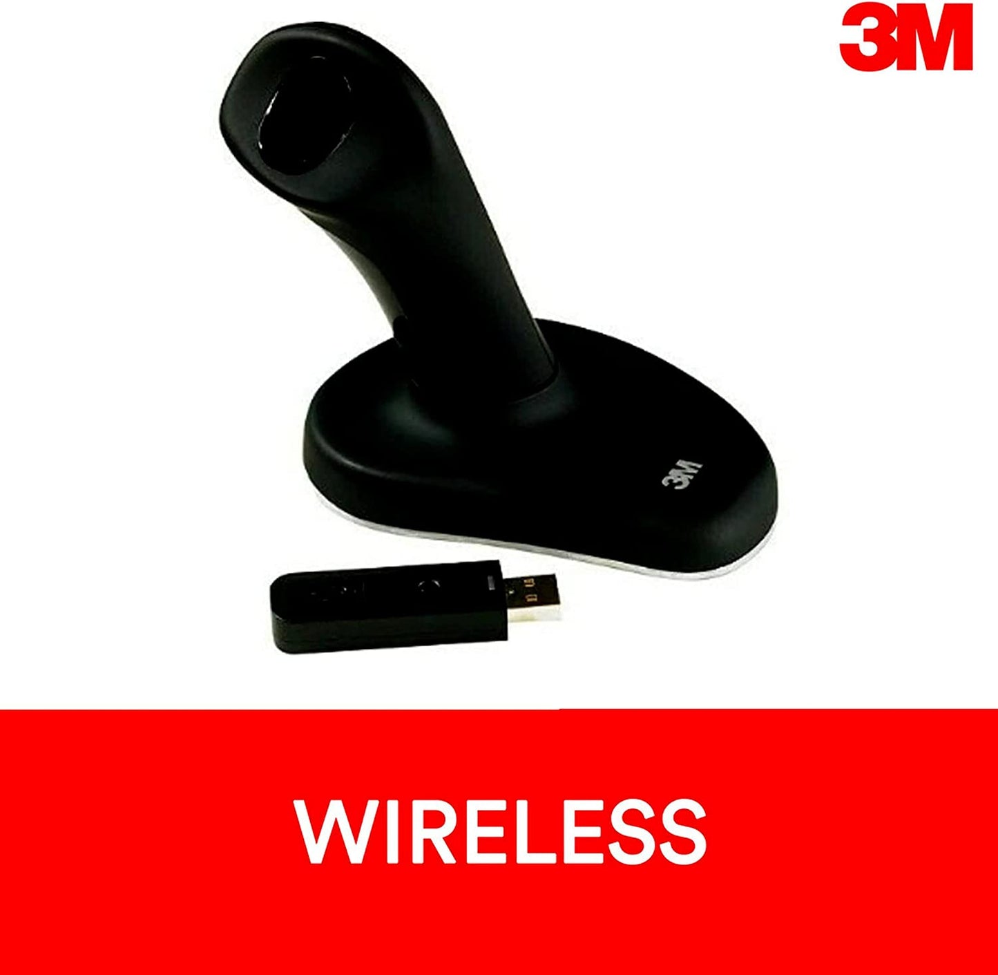 3M EM550GPL Wireless Ergonomic Optical Mouse, Patented Vertical Grip Design, USB Plug and Play, Large Size,black Large Wireless - Dealtargets.ca