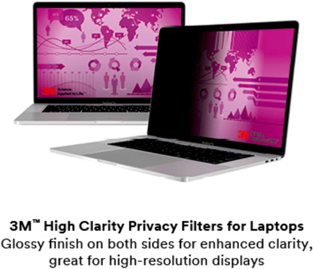 3M High Clarity Privacy Filter Black 8.74" x 13.50" x 0.25" - Dealtargets.ca
