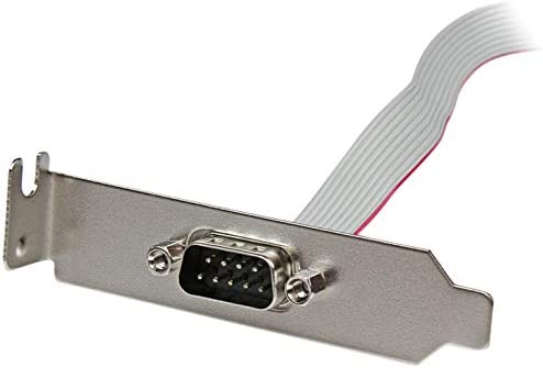 StarTech.com 1 Port 16-Inch DB9 Serial Port Bracket to 10 Pin Header - Low Profile (PLATE9M16LP)