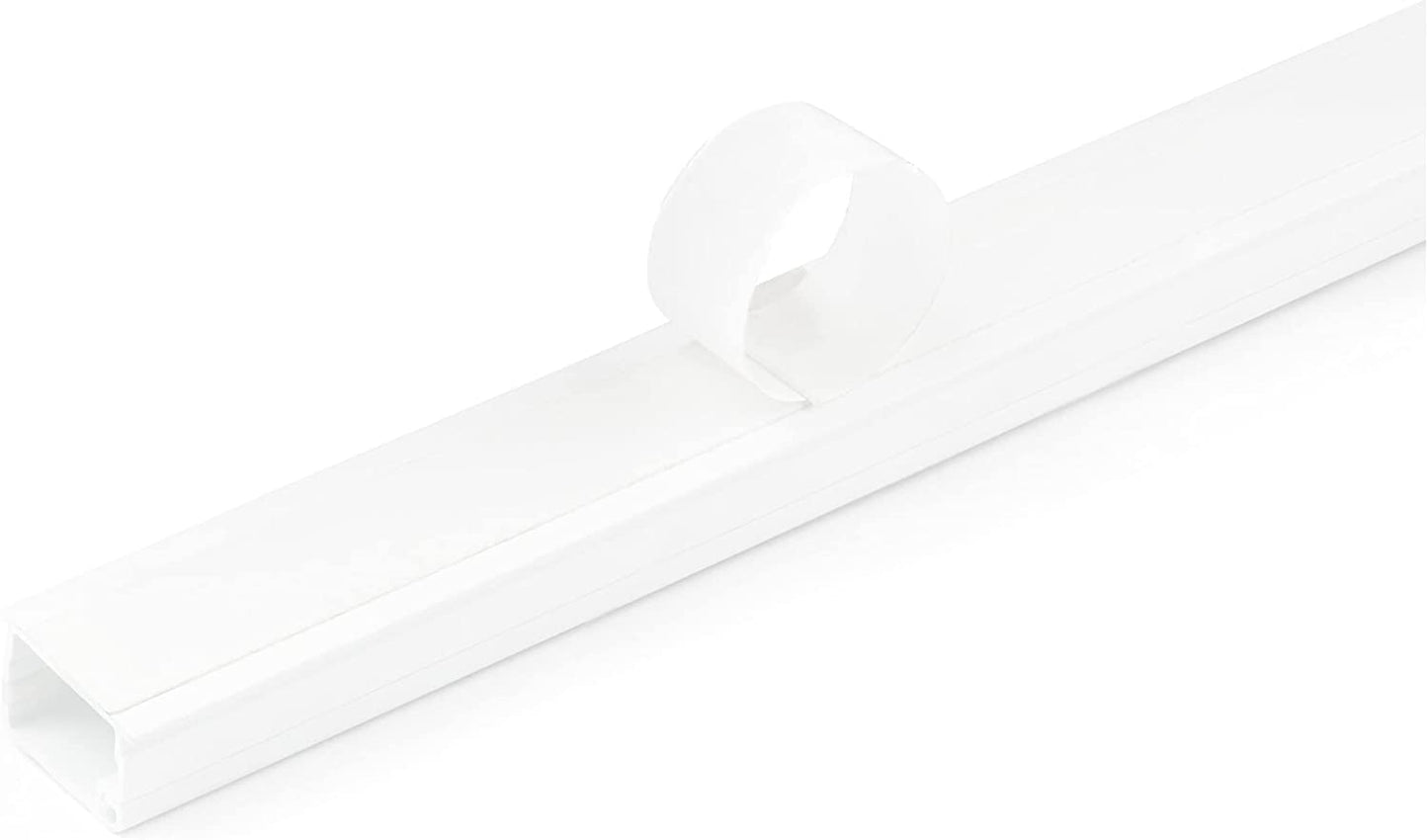 StarTech.com Solid Cable Management Raceway with Adhesive Tape & Cover, 3/4"(19mm)W x 1/2"(13mm)H - 6ft(1.8m) length, PVC Network/Power Cord Hider Kit - Wall Wire Duct System, UL Listed (CBMOWD2013) 0.54 in. (13.8 mm) x 0.76 in. (19.5 mm)