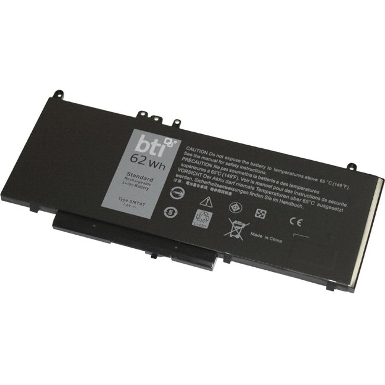 Battery Technology BTI 6MT4T-BTI 8157mAh For Select Dell Latt