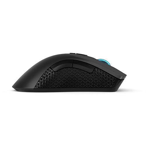 Lenovo Legion M600 RGB Wireless Gaming Mouse – 16,000 DPI, 9 Programmable Buttons, 200-Hour Battery Life, 50-Million Clicks Durability – Ambidextrous Computer Mouse (Black) Large |Ambidextrous M600 Iron Grey