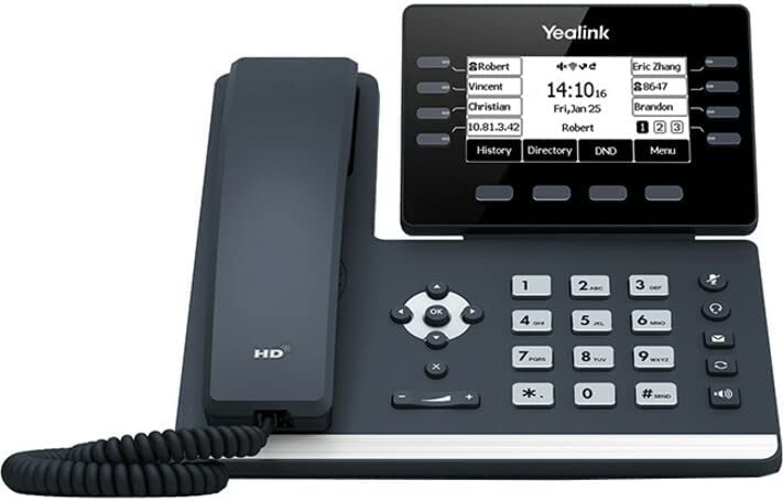 Yealink T53 IP Phone - Corded/Cordless - Corded - DECT, Bluetooth - Wall Mountable, Desktop - Classic Gray
