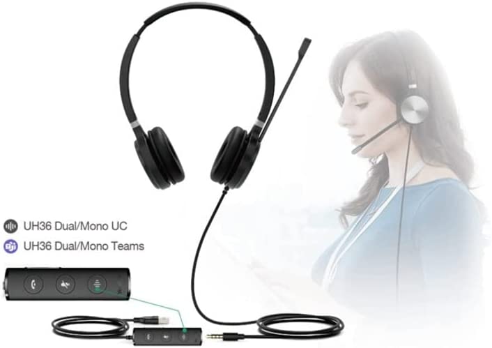 Yealink USB Wired Headset Black/Silver One Size