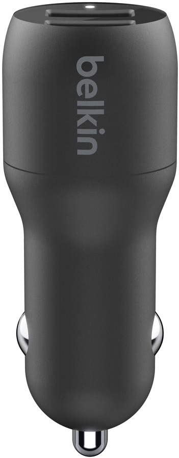 Belkin CCB001btBK Dual USB Car Charger 24W (Boost Charge Dual Port Car Charger, 2-Port USB Car Charger) iPhone Car Charger, Android Car Charger , Black Standalone Charger