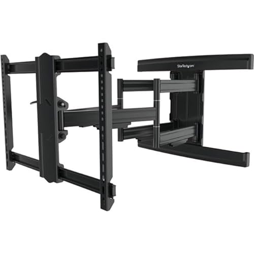 StarTech.com TV Wall Mount Supports up to 100 inch VESA Displays - Low Profile Full Motion TV Wall Mount for Large Displays - Heavy Duty Adjustable Tilt/Swivel Articulating Arm Bracket (FPWARTS2) 37-100 Full-Motion