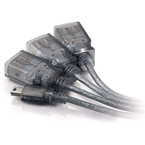C2G 27402 4-Port USB 2.0 Hub Cable, Black (11 Inches)