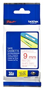 Brother Labelling Tape - Red on White