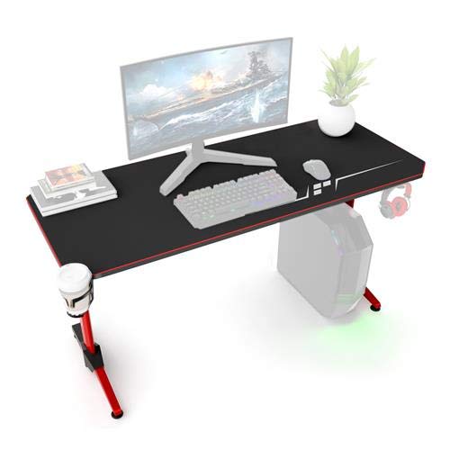 Gaming Desk Red with Cup & Headset