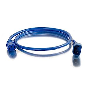 C2g/ cables to go C2G 17552 to Go C13-C14 Power Extension 14awg 6ft Blue C14 to C13 14/3 6 Feet Blue