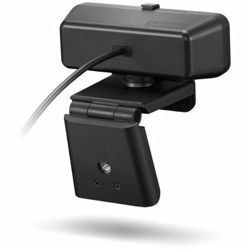 Lenovo Essential Webcam - 30 fps - Black - USB 2.0 Type A - Full HD - 1920 x 1080 Video - 85° Angle - Tripod Mount - Microphone - Windows 10, Windows 11, macOS, ChromeOS - Privacy Cap, Tripod Moun