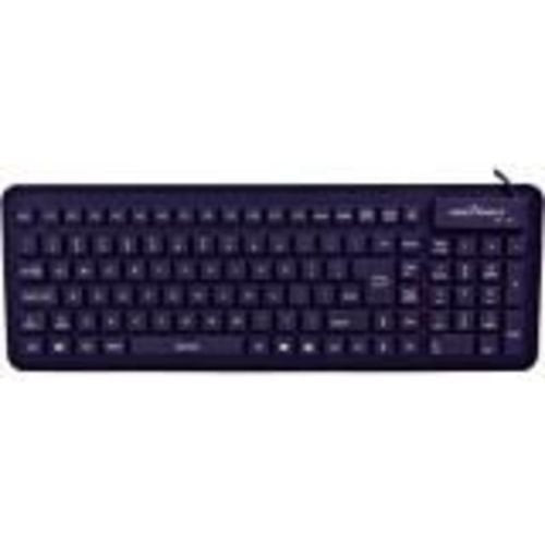 Seal Shield SEAL Glow 2 Keyboard - Cable Connectivity - USB Interface - 106 Key - Desktop Computer - TouchPad - Mac, PC - Industrial Silicon Rubber Keyswitch - Black