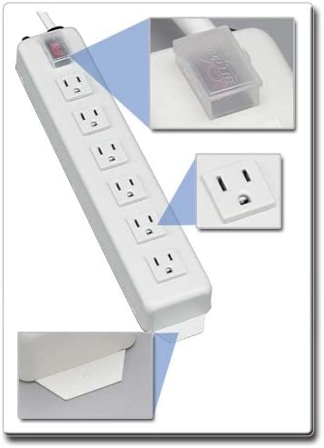 Tripp Lite 6 Outlet Home & Office Power Strip, 15ft Cord with 5-15P Plug (TLM615NC),Gray