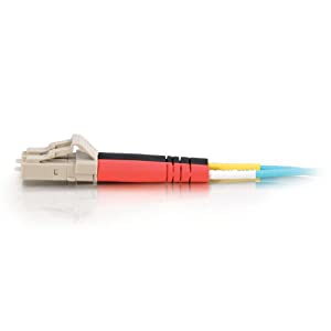 C2g/ cables to go C2G 33046 OM3 Fiber Optic Cable - LC-LC 50/125 10Gb Duplex Multimode PVC Fiber Cable, Aqua (6.6 Feet, 2 Meters)