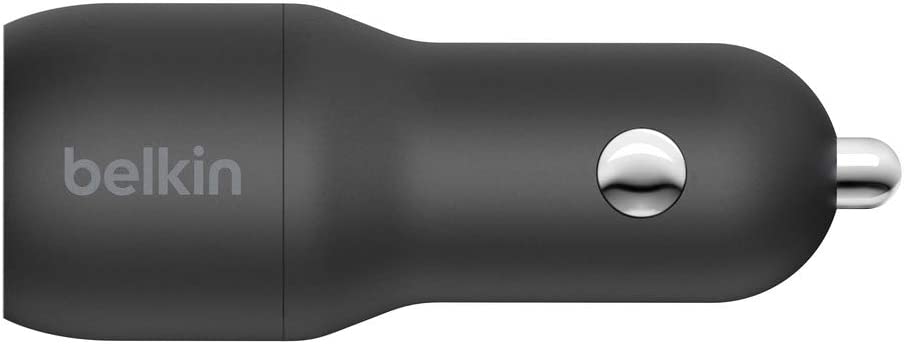 Belkin CCB001btBK Dual USB Car Charger 24W (Boost Charge Dual Port Car Charger, 2-Port USB Car Charger) iPhone Car Charger, Android Car Charger , Black Standalone Charger