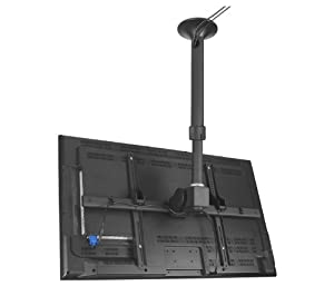 Atdec TH-3070-CTS Ceiling Mount with Short Drop Length for Displays up to 143-Pound, Black 35.4-Inch Black