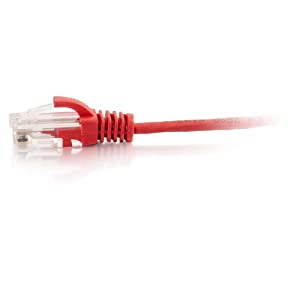 C2g/ cables to go C2G 01165 Cat6 Snagless Unshielded (UTP) Slim Ethernet Network Patch Cable, Red (1 Feet) Red 1'