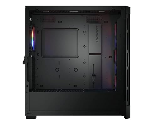 Cougar Gaming Mid Tower Case Duoface Pro RGB Supporting 390mm Graphics Card with Controller, Four RGB Fans and Two Distinct Front Panels Included (Mesh and Tempered Glass) (Black)