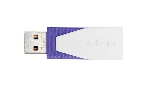 Verbatim 64GB Store 'n' Go Swivel USB 2.0 Flash Drive, Violet 49816 64 GB Violet