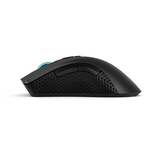 Lenovo Legion M600 RGB Wireless Gaming Mouse – 16,000 DPI, 9 Programmable Buttons, 200-Hour Battery Life, 50-Million Clicks Durability – Ambidextrous Computer Mouse (Black) Large |Ambidextrous M600 Iron Grey