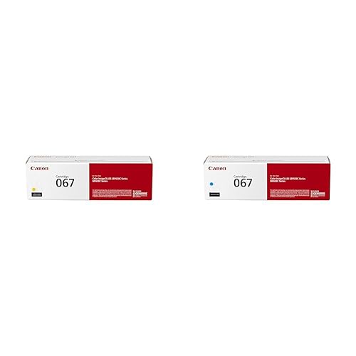 Canon 067 Yellow and Cyan Toner Cartridges Compatible with MF656Cdw, MF654Cdw, MF653Cdw, LBP633Cdw and LBP632Cdw Printers Yellow+ Cyan