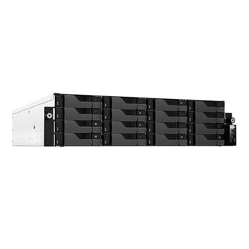 Asustor Lockerstor 16 Pro Gen2 AS7216RDX 16 Bay NAS, AMD Ryzen 7 Pro 7745 8-Core 3.8GHz CPU, Dual 1GbE Ports, Dual 10GbE Ports, 16GB RAM ECC DDR5, 3U Rackmount Server Enterprise NAS (Diskless)