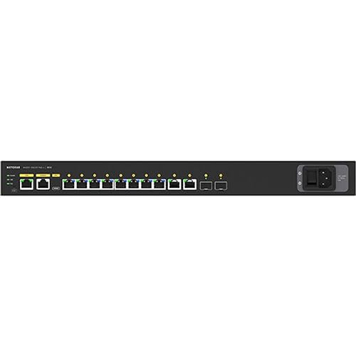 Netgear AV Line M4250-10G2XF-PoE++ Ethernet Switch - 10 Ports - Manageable - 3 Layer Supported - Modular - 720 W PoE Budget - Optical Fiber, Twisted Pair - PoE Ports - 1U High - Rack-mountable - Lifet