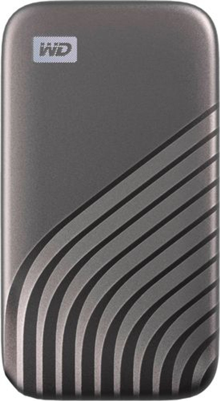 Western Digital WD 2TB My Passport SSD Portable External Solid State Drive, Gray, Sturdy And Blazing Fast, Password Protection With Hardware Encryption - WDBAGF0020BGY-WESN